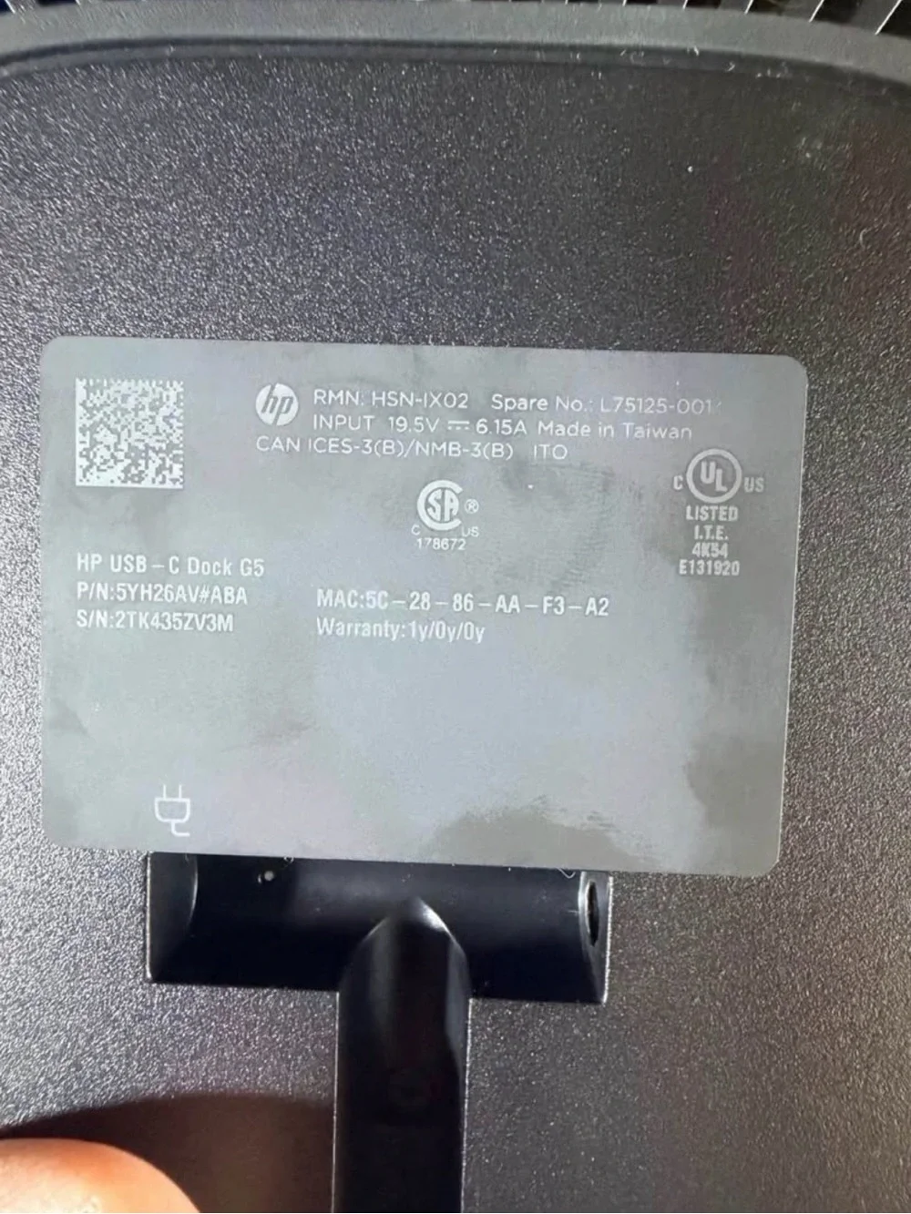 HP Dell Black Mini Docking Station with HDMI & USB Ports
